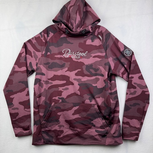 Unrl Other - Barstool Golf Men's Camouflage Hoodie - Red and Black